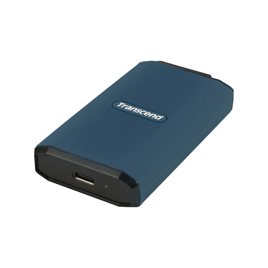 Transcend ESD410C Portable SSD USB-C 20Gbps Dark Blue ( 1TB / 2TB / 4TB ) IPX5 Water-Resistant & US Military Drop-Test