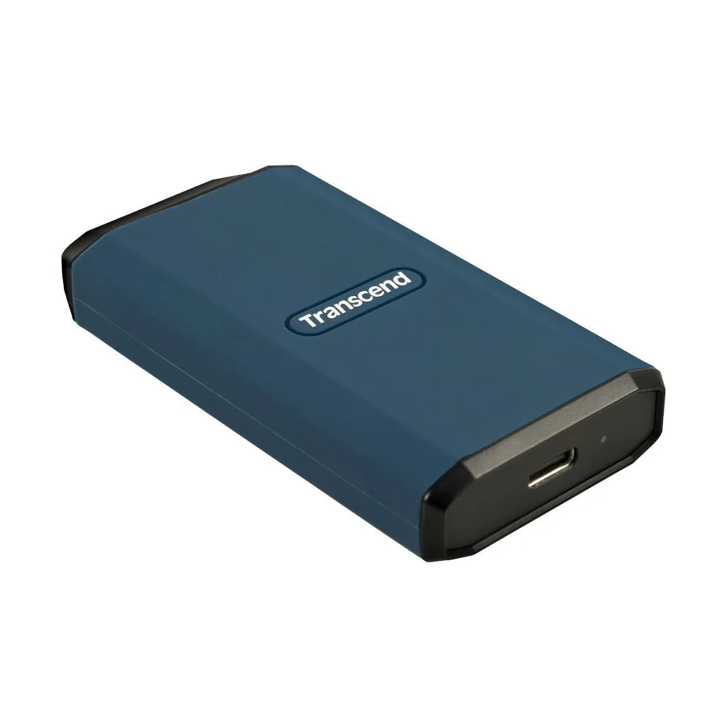 Transcend ESD410C Portable SSD USB-C 20Gbps Dark Blue ( 1TB / 2TB / 4TB ) IPX5 Water-Resistant & US Military Drop-Test