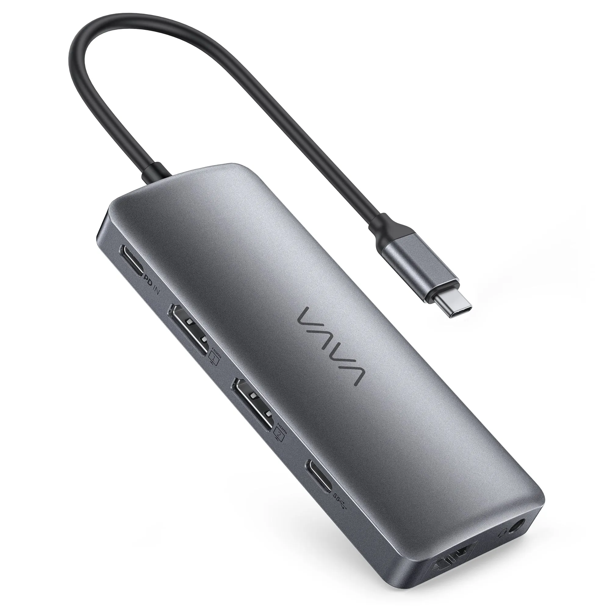 VAVA USB C Hub, 11-in-1 Docking Station with Dual 4K HDMI, 4 USB Ports, 100W PD Charging