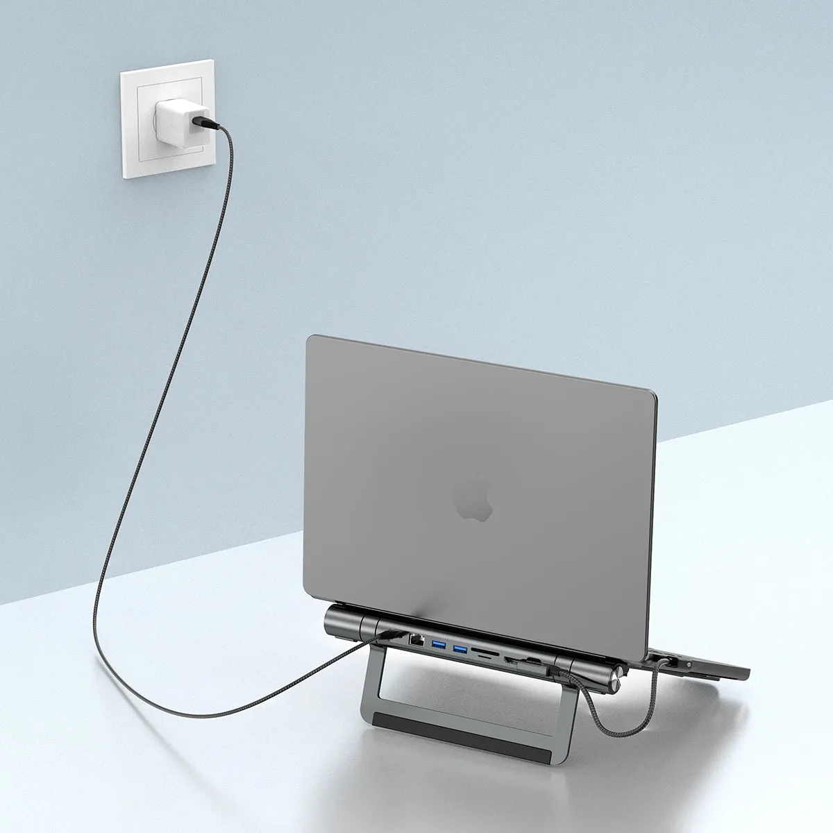 VOKAMO Docking Station Stand 8 In 1 Dock Stand for MacBook Pro/Air and others