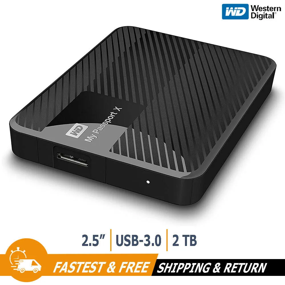 WD 2TB My Passport X Portable External Hard Drive USB 3.0 WDBCRM0020BBK, Black