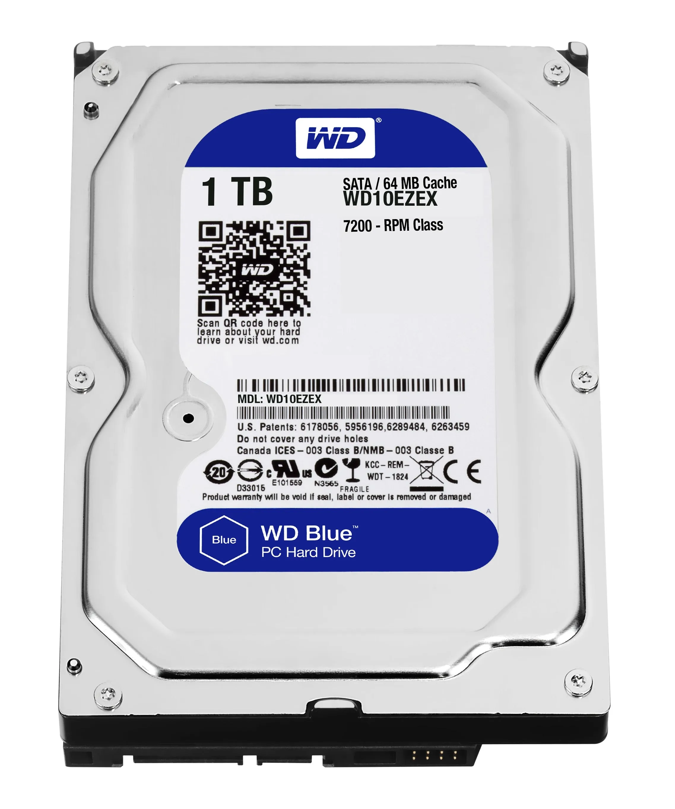 Western Digital Blue HDD 1TB Serial ATA III hard disk drive WD10EZEX